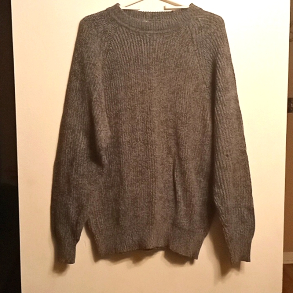 Men's Iron Wood Trading Company Black and Gray Sweater Size Large